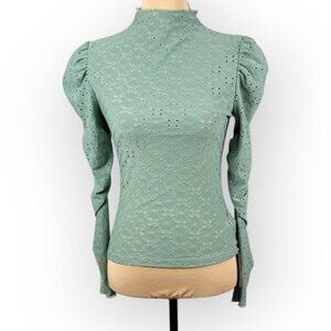 SHEIN Frenchy Lettuce Trim Eyelet Embroidery Medium Minimalist Cottagecore Fairy